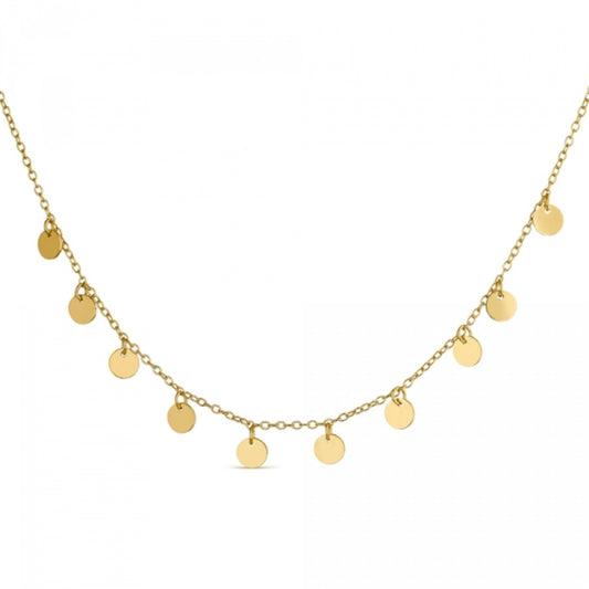 Gargantlla chapitas plata dorada chapado