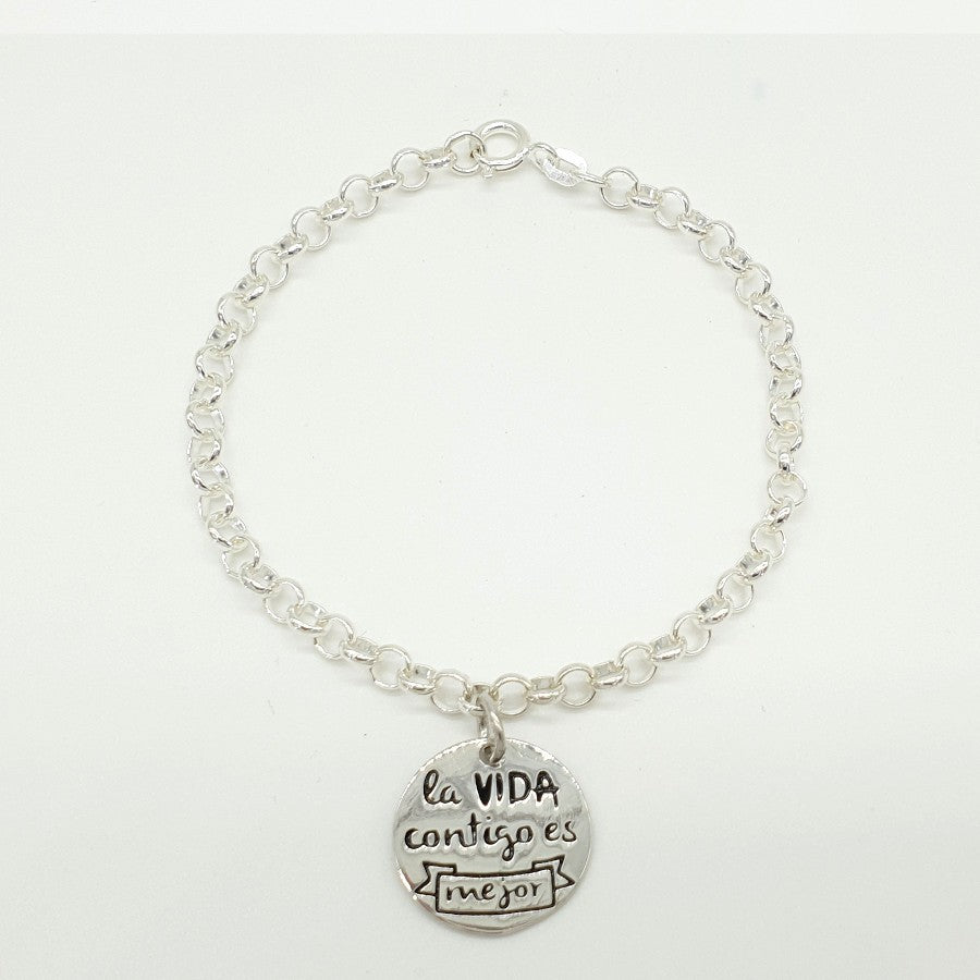 Colgante o Pulsera Tôle Vida de Plata