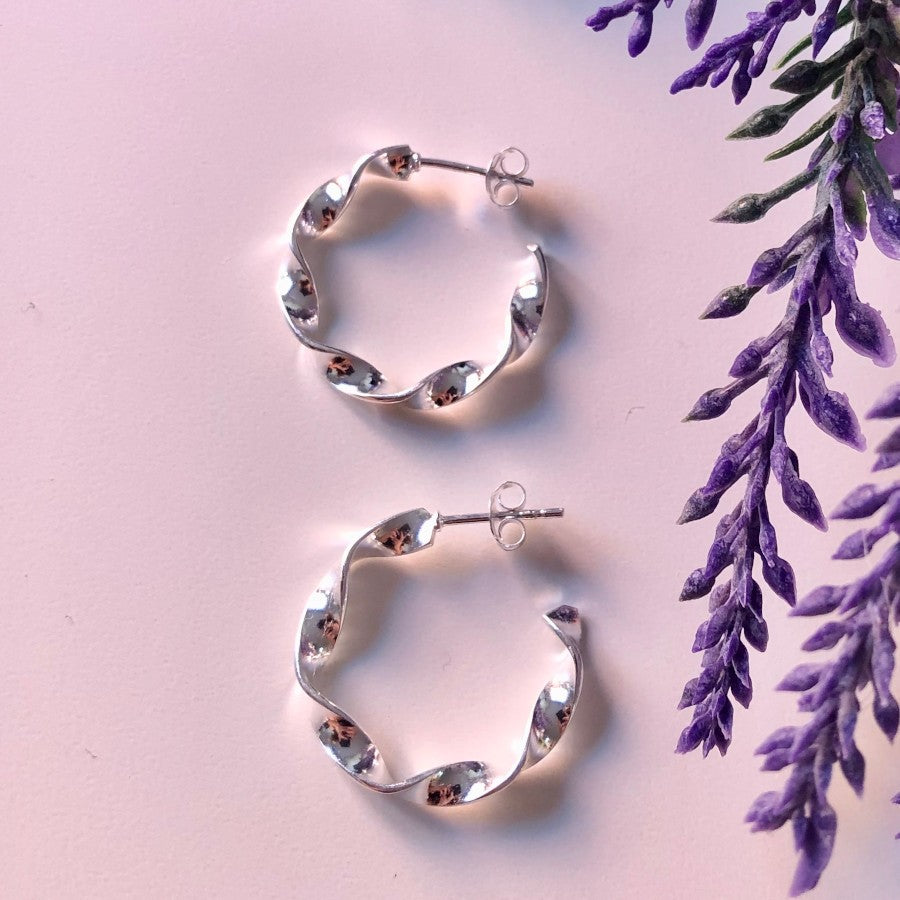 Aros de plata cierre a presión