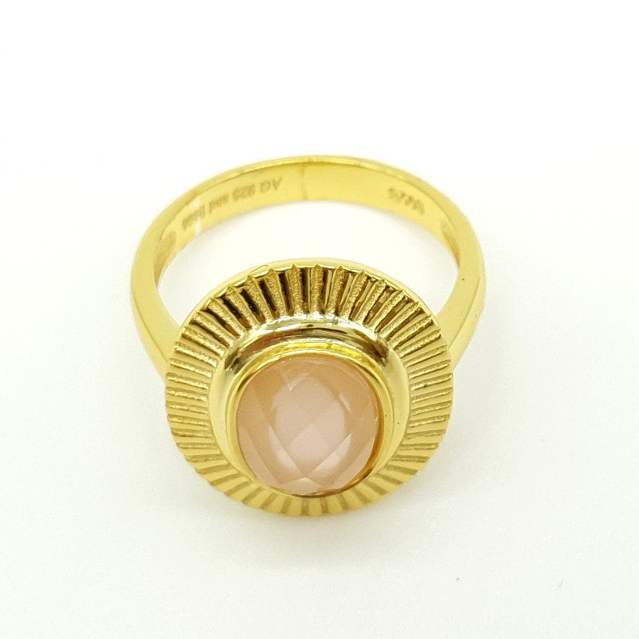 Anillo plata dorada Méigui