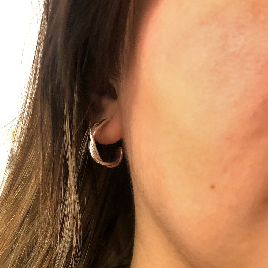 Pendientes de plata en forma de aro