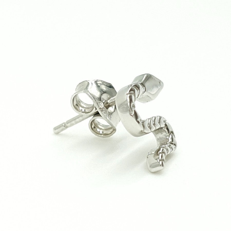 Pendientes de plata con cierre de presión serpiente