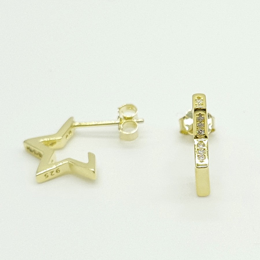 PENDIENTES DE PLATA DORADA YESTRE