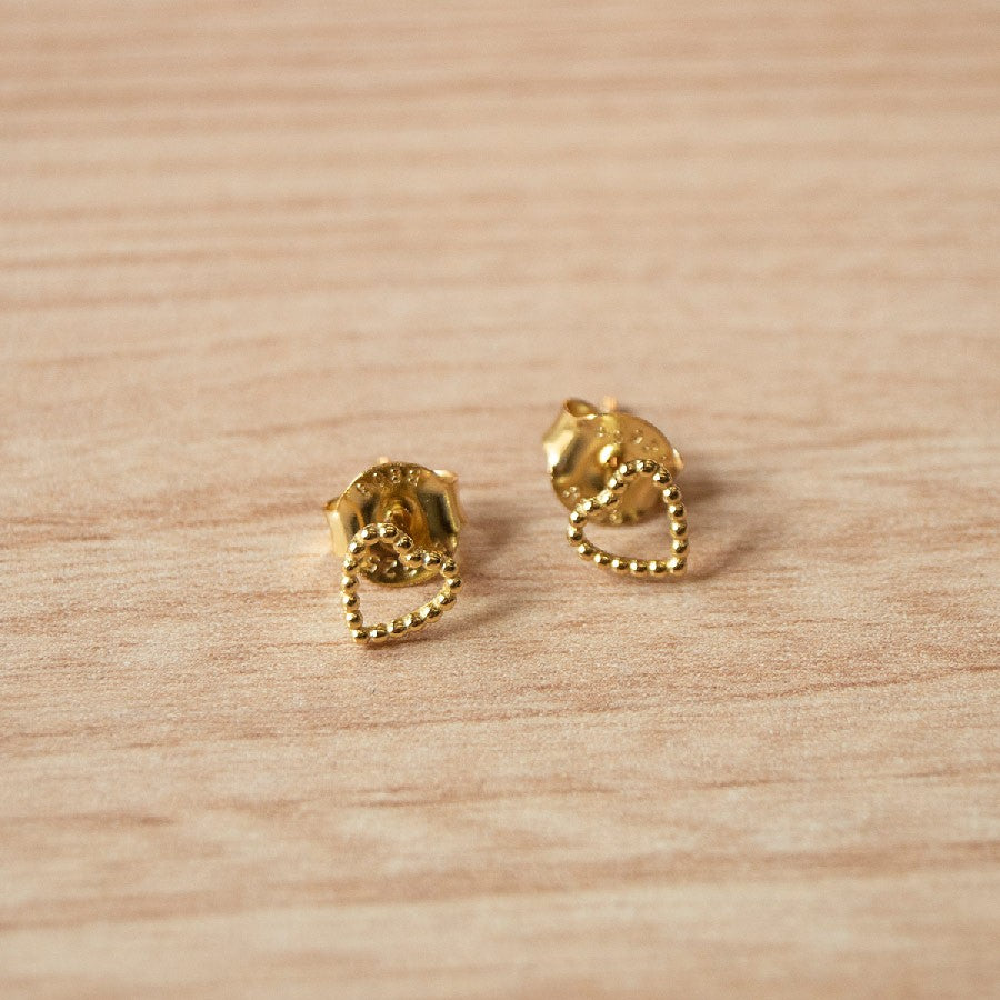 Pendientes de plata dorada