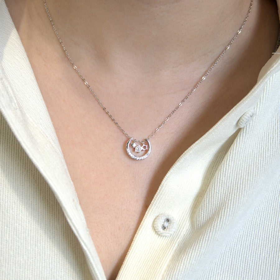 Collar de plata y circonitas