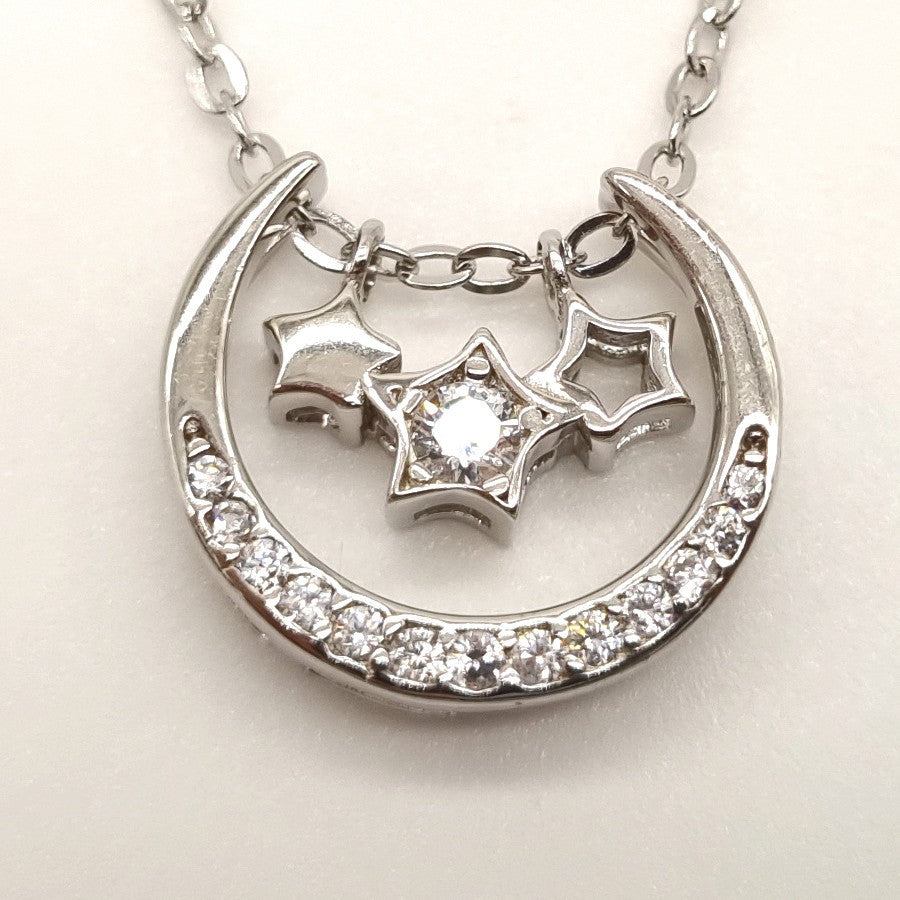 Collar de plata con circonitas