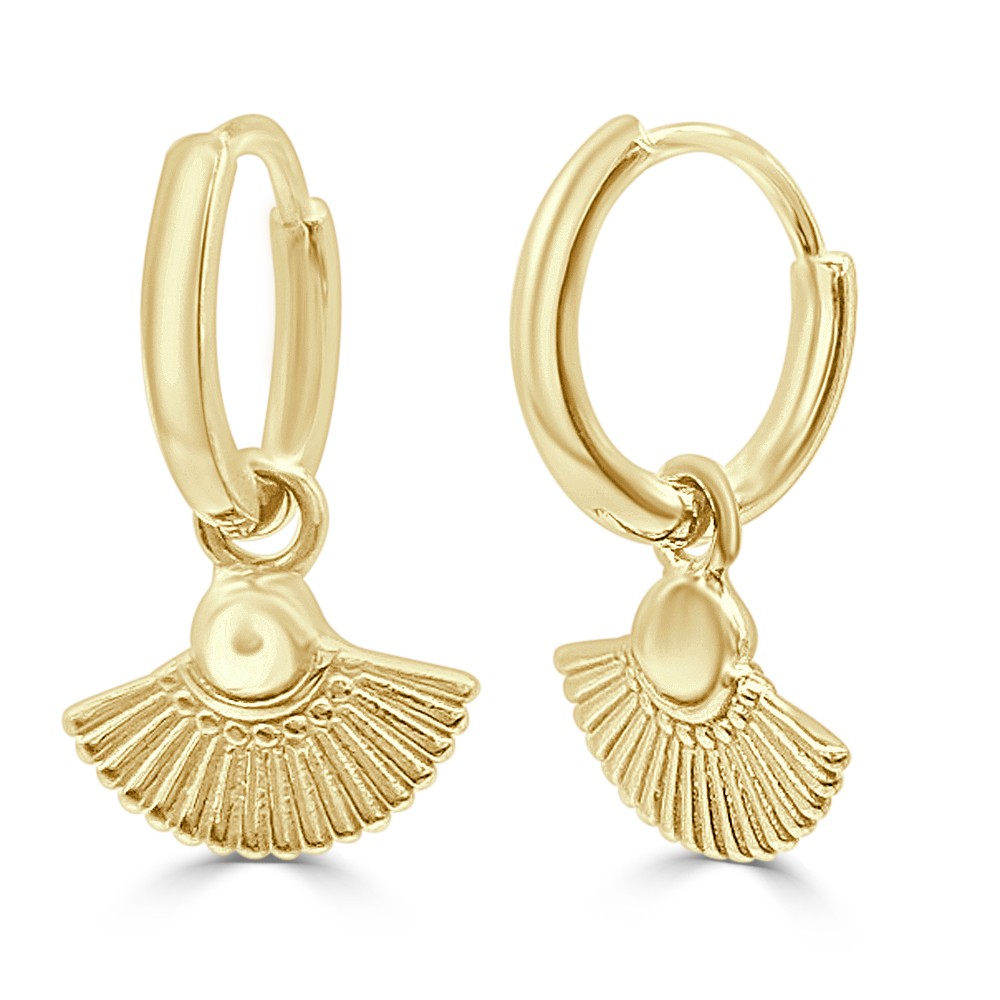 PENDIENTES DE PLATA DORADA AIRE