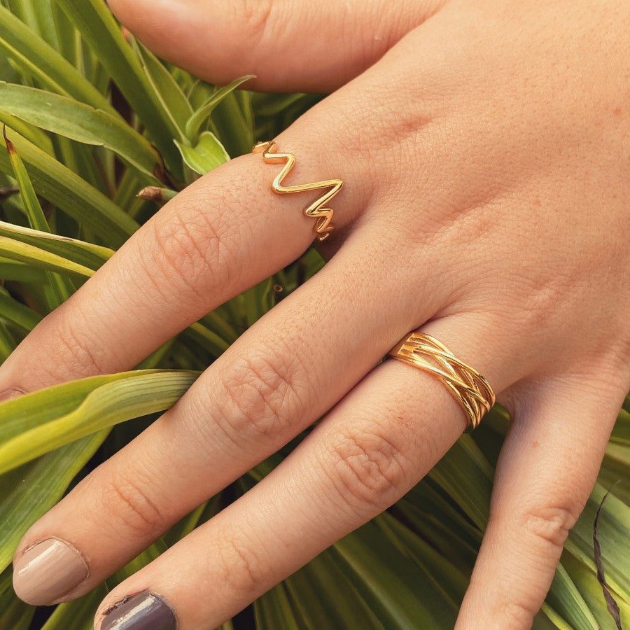 Electro Ring in Gold Plated Silver