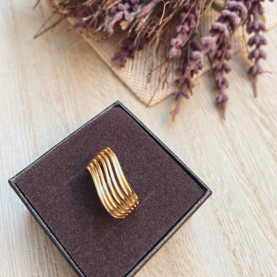 ANILLO DE PLATA DORADA LIGNE