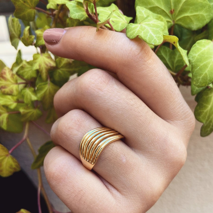 ANILLO DE PLATA DORADA LIGNE