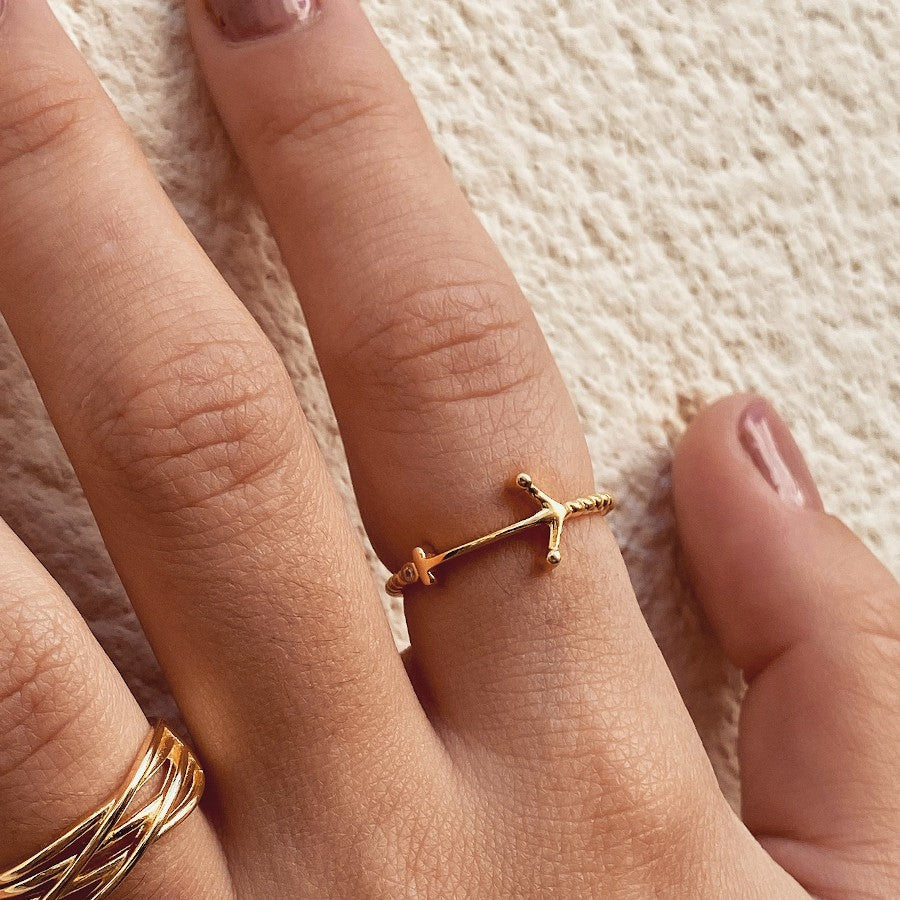 Anillo Plata dorado Sidro