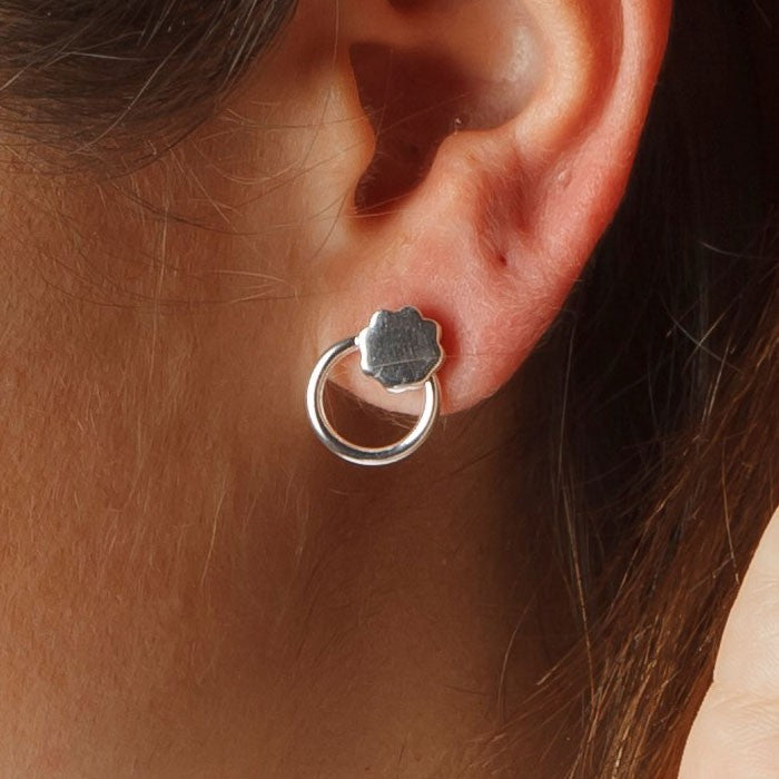 Pendientes de plata Flors