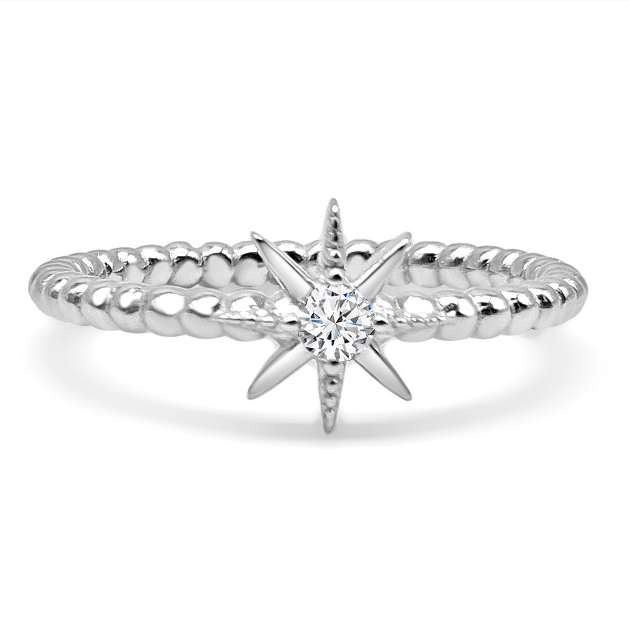 Anillo Plata circonitas bola