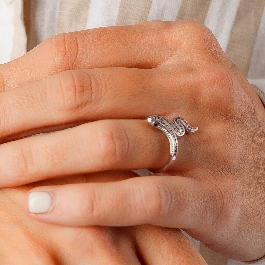 Anillo Serpiente plata de ley