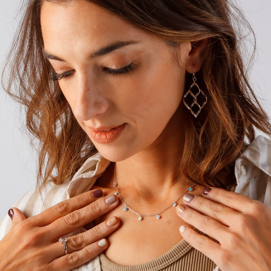 Gargantilla Plata de ley ópalo azul