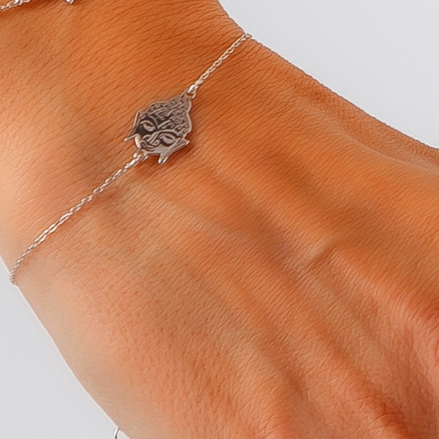 Pulsera plata de ley buda
