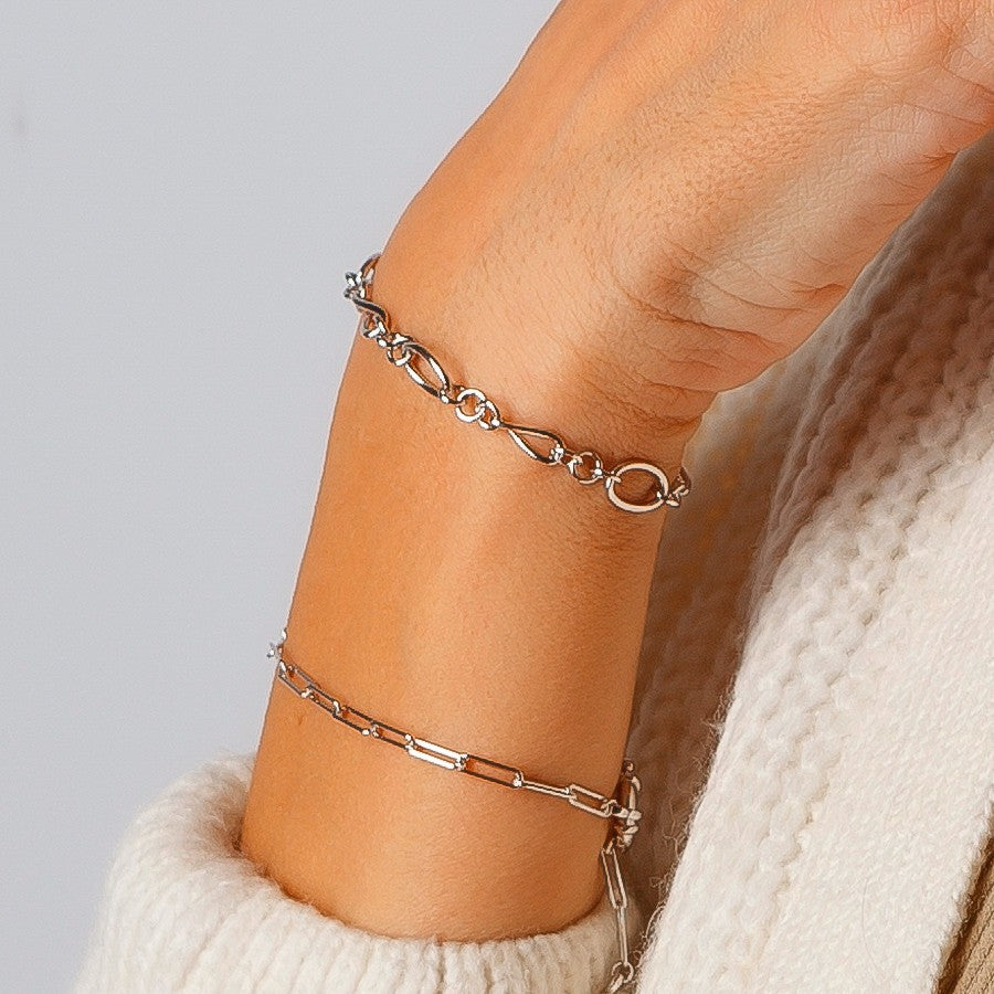 Pulsera plata de ley eslabones