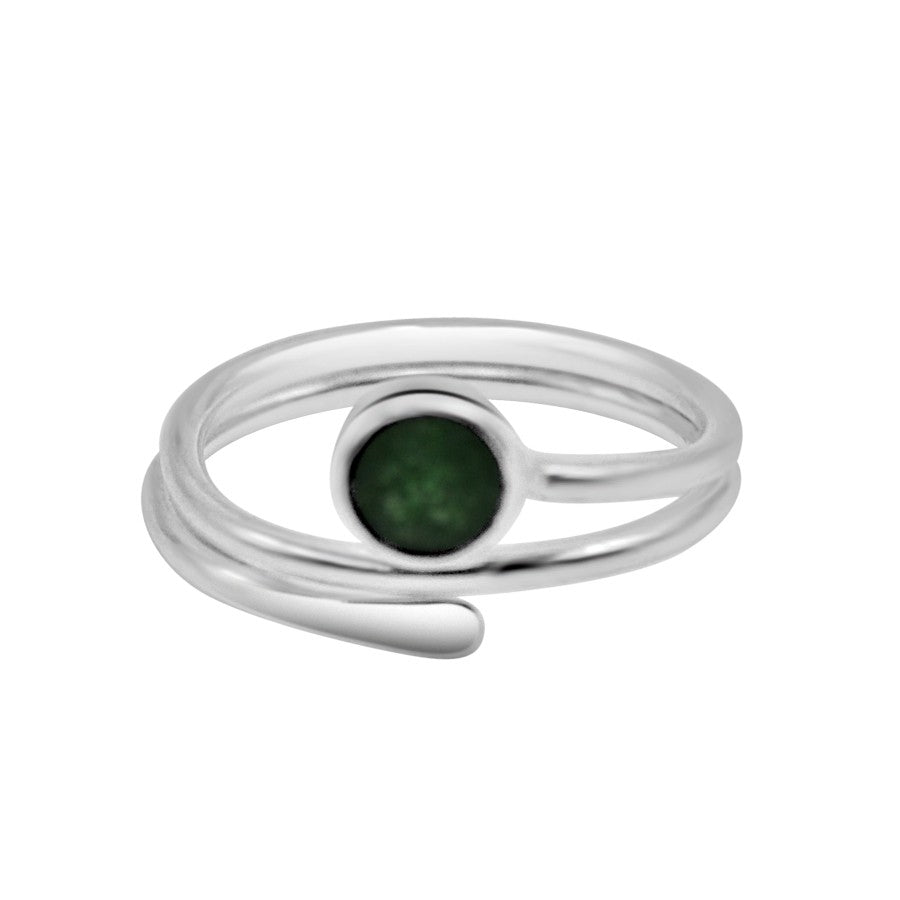 Anillo esmeralda verde