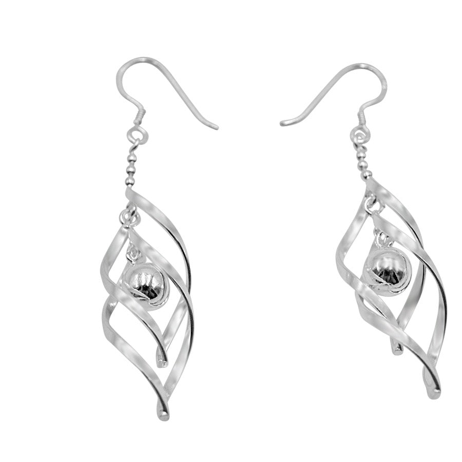 Pendientes largos bola