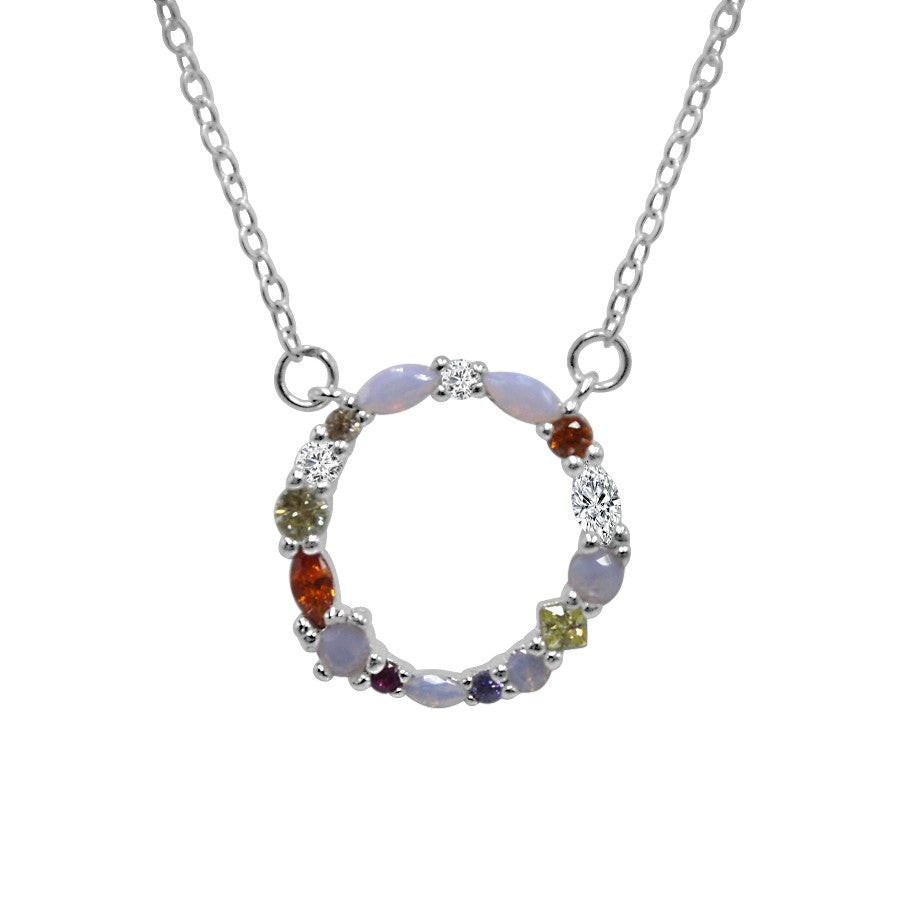 Gargantilla plata vari multicolor