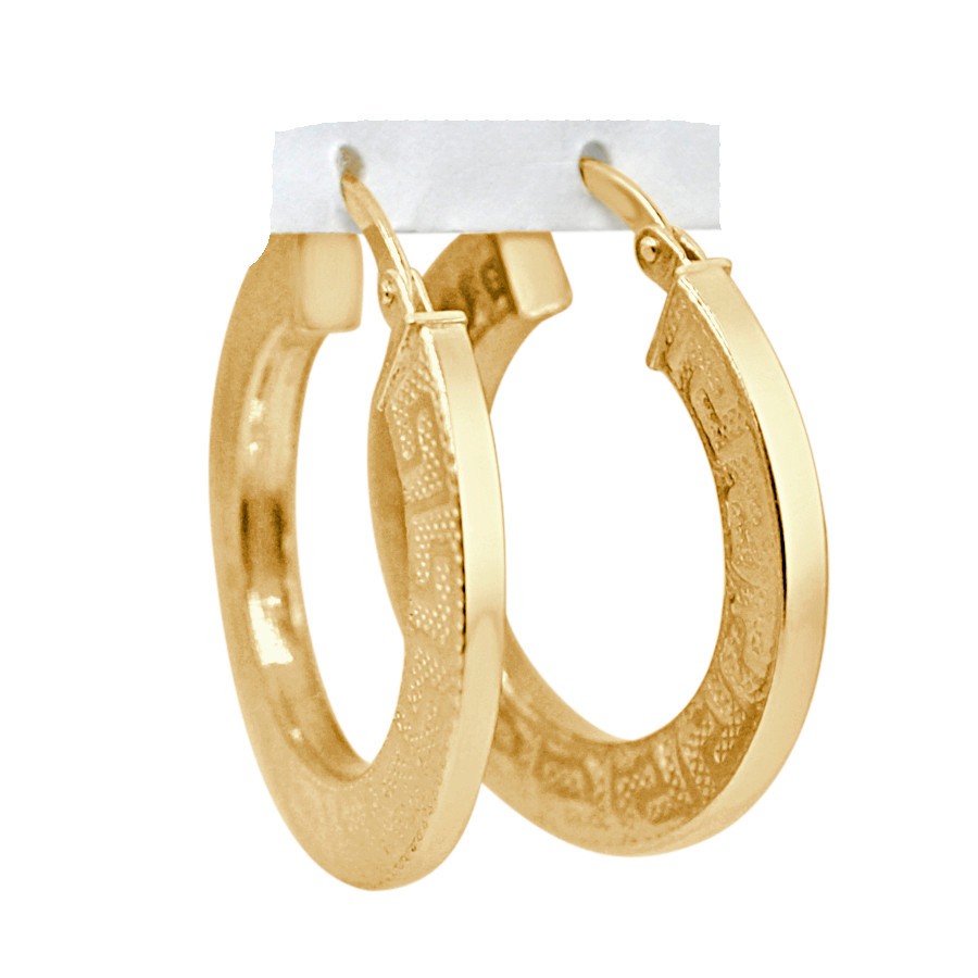 Pendientes plata dorados greca versace