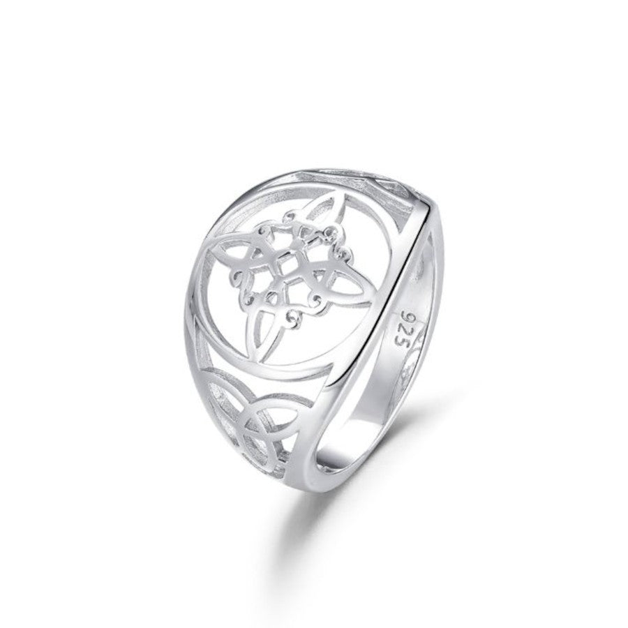 Anillo Nudo de Bruja de Plata