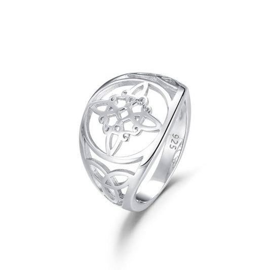 Anillo Nudo de Bruja de Plata