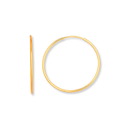 Pendientes Aro Dorado de Plata