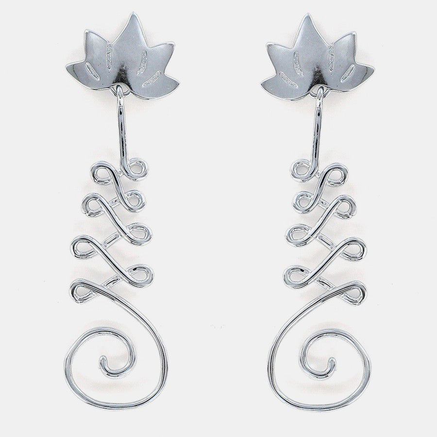 PENDIENTES DE PLATA UNALOME HOJA