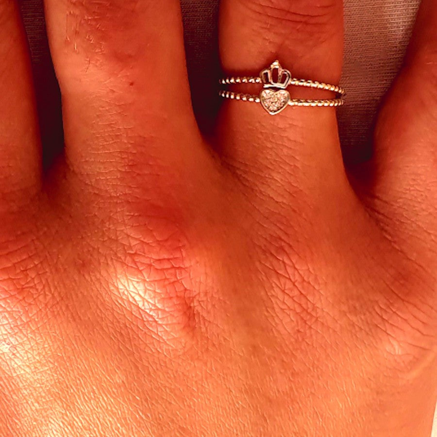 Anillo plata Coroa