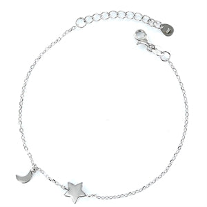 Pulsera estrella y luna moonstar