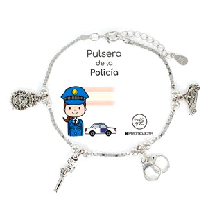 Pulsera Plata Policia
