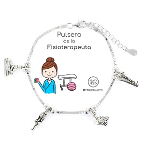 Pulsera Plata Fisioterapeuta