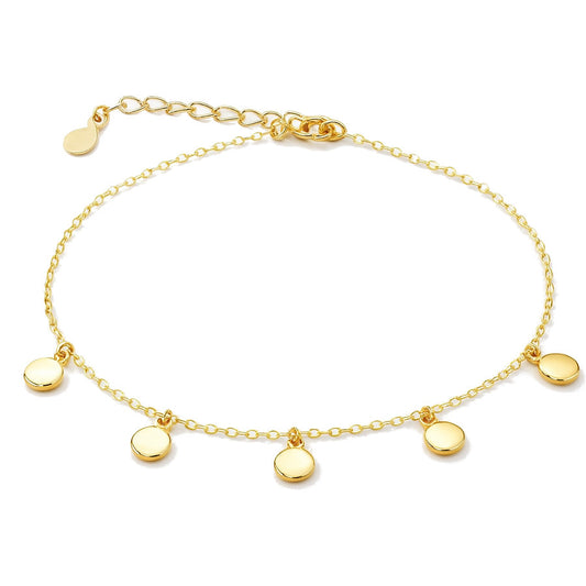 PULSERA DE PLATA DORADA DISCOLODO