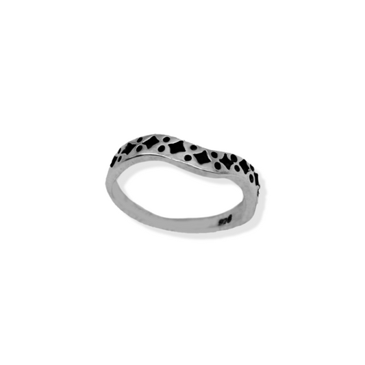 Anillo plata Ukaña puntos