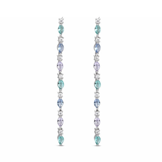 Row Silver Earring
