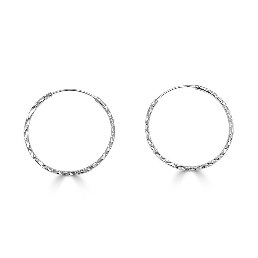 SILVER DIAMOND EARRINGS