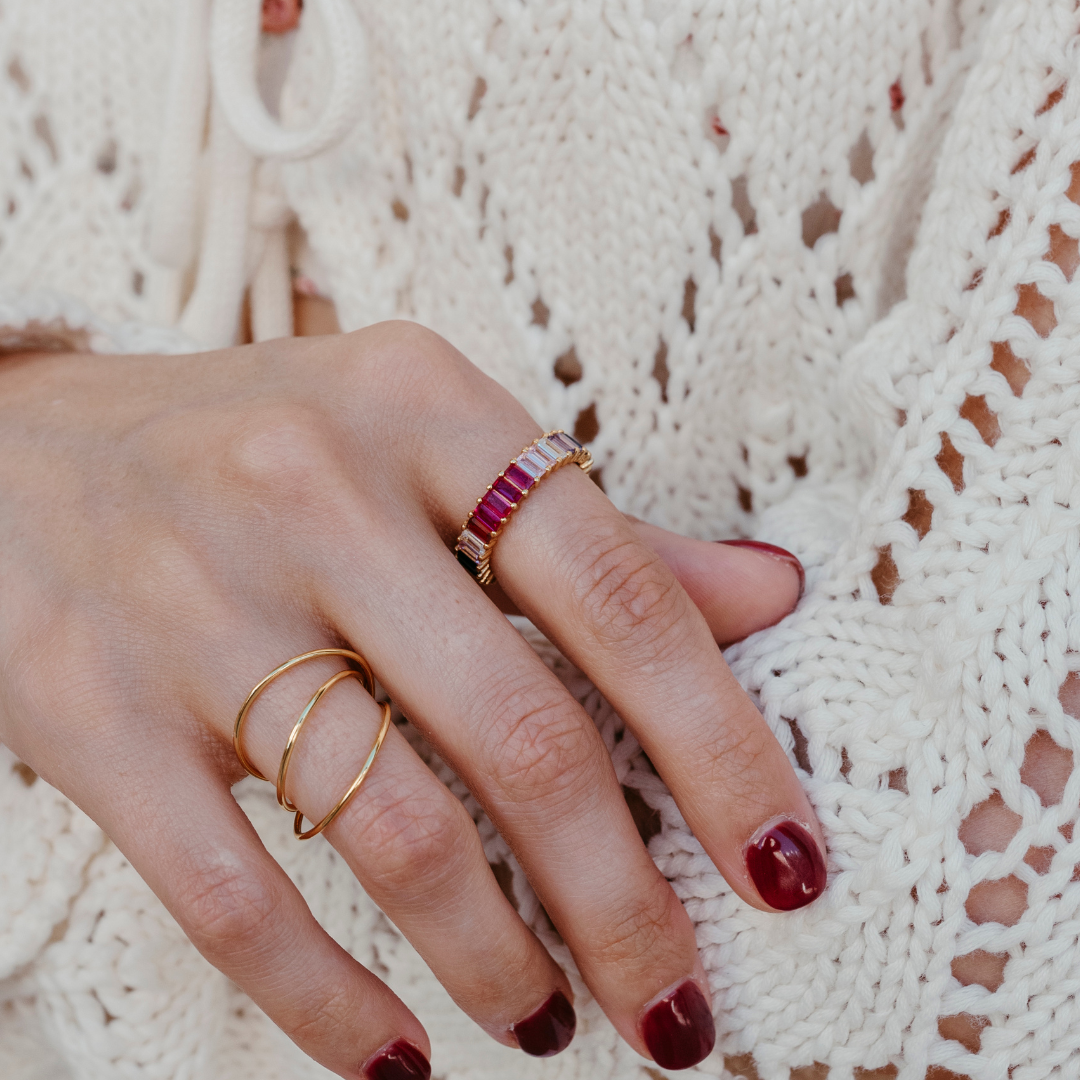 Gold Silver Temari Ring