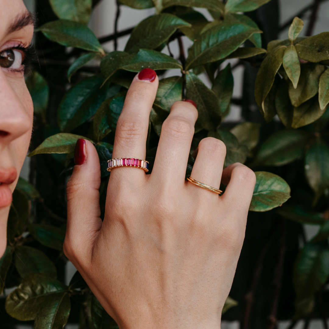 Gold Silver Temari Ring