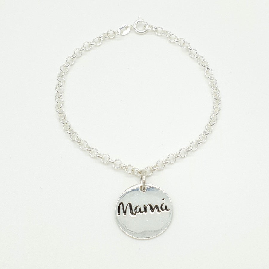 COLGANTE O PULSERA DE PLATA TÔLE MAMÁ