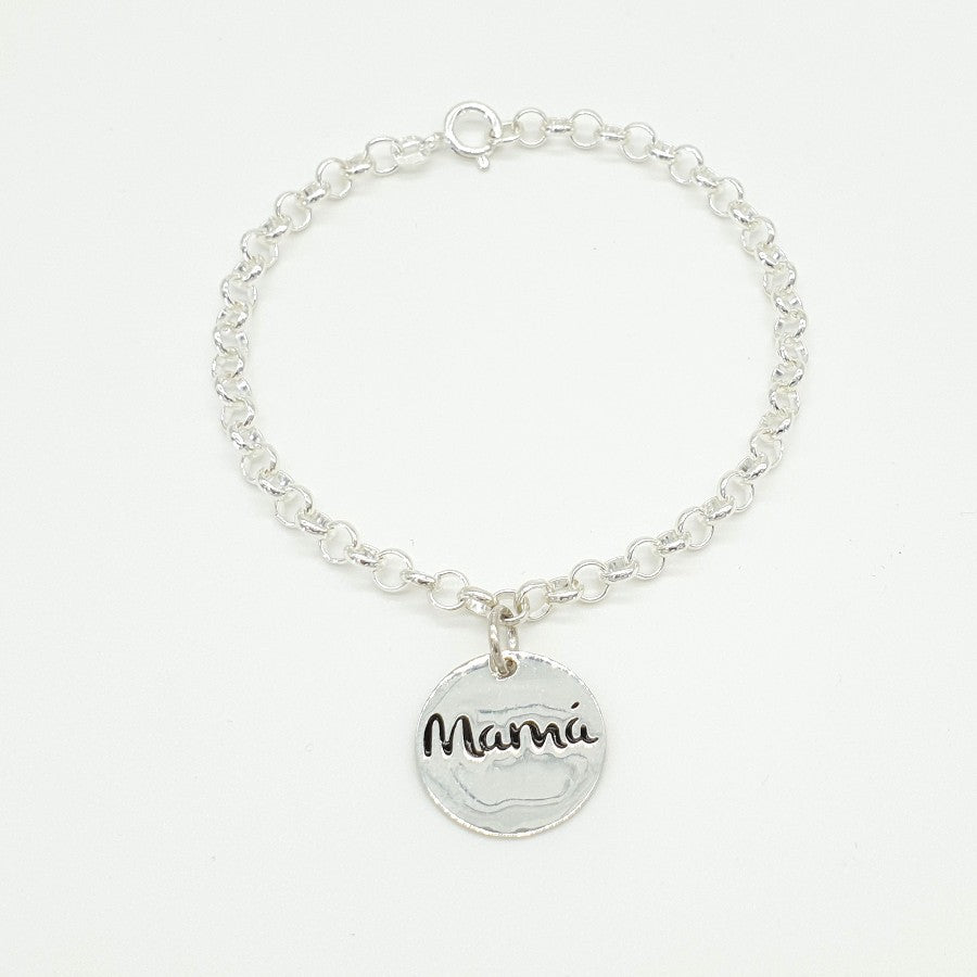 Colgante o Pulsera Tôle Mamá de Plata