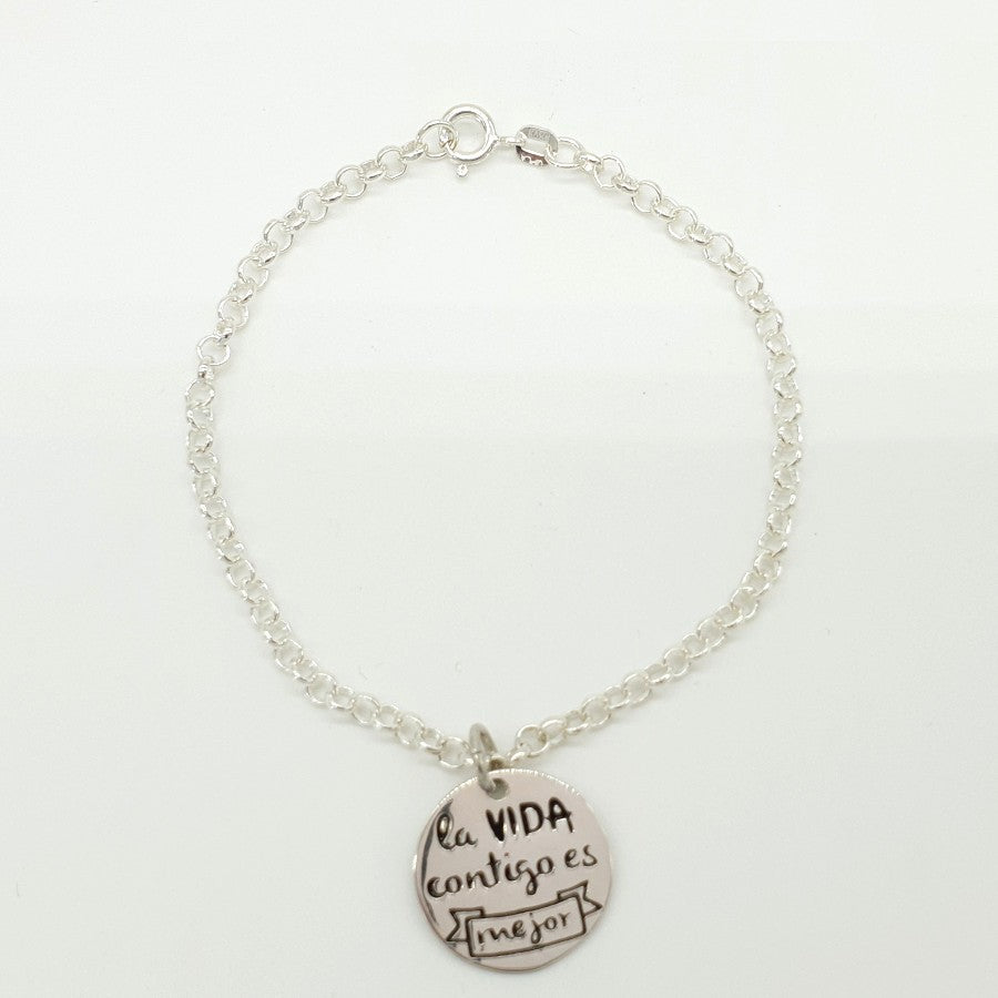 Tôle Vida Silver Pendant or Bracelet
