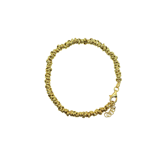 Pulsera Jijin de Plata Dorada