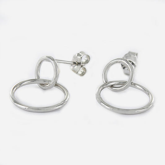 CHAINED SILVER EARRINGS