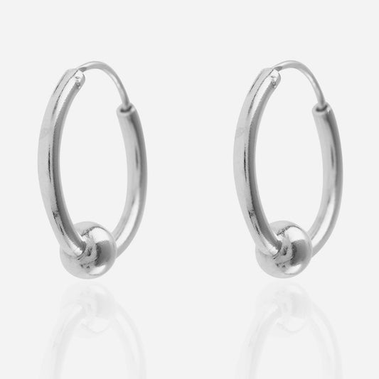 SILVER LOOP EARRINGS