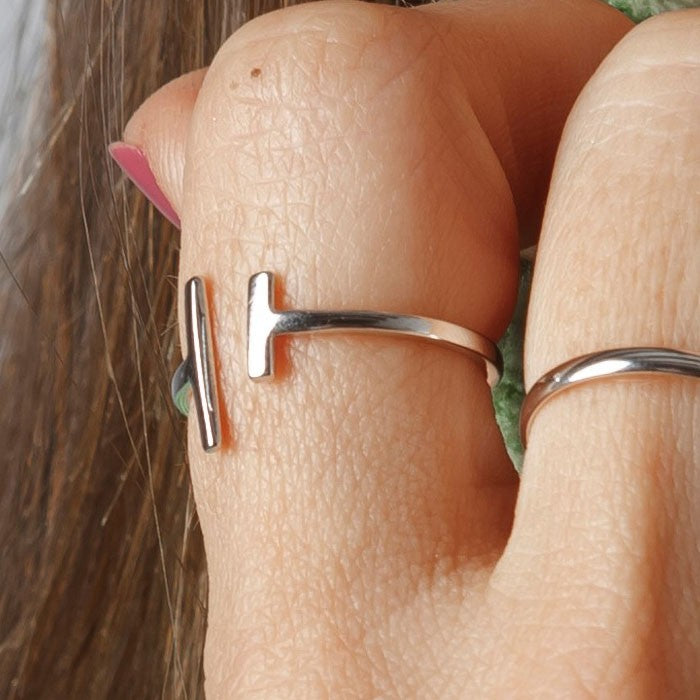 Anillo Fath abierto de plata