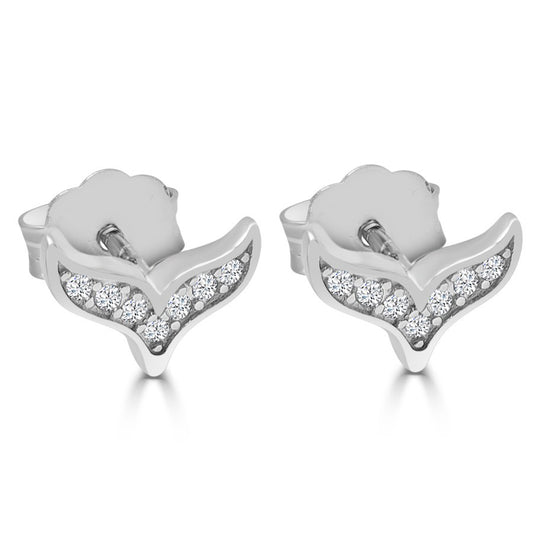 SILVER FIN EARRINGS