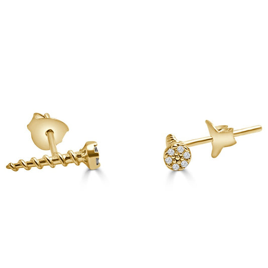 SKRU GOLDEN SILVER EARRINGS