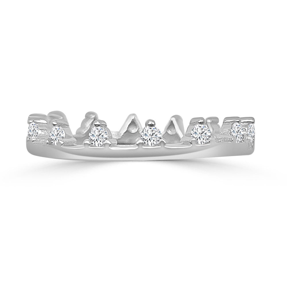 Anillo Plata Corona Circonita
