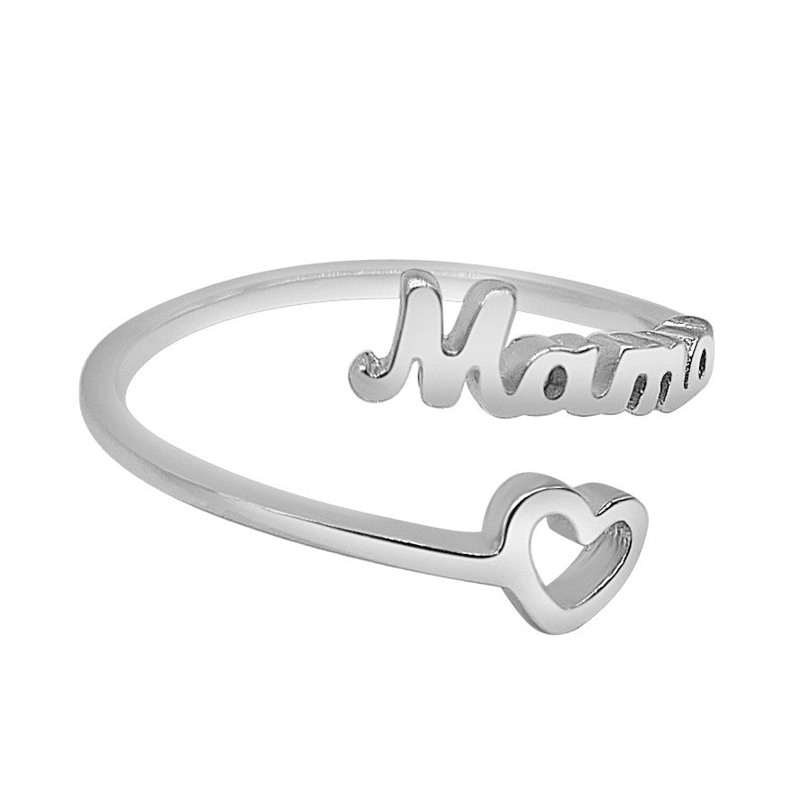 Anillo Plata de Ley Mama Corazon